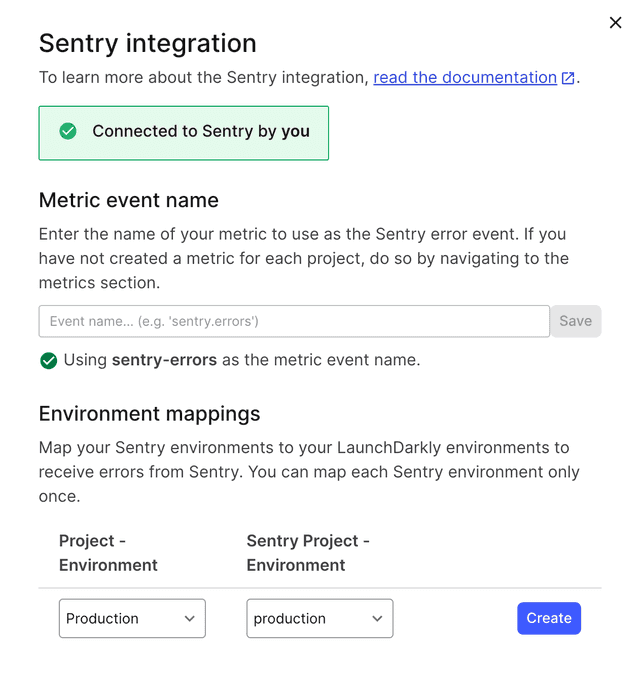 An installed Sentry integration.