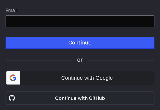 The "Continue with Google" button on the LaunchDarkly sign in page.