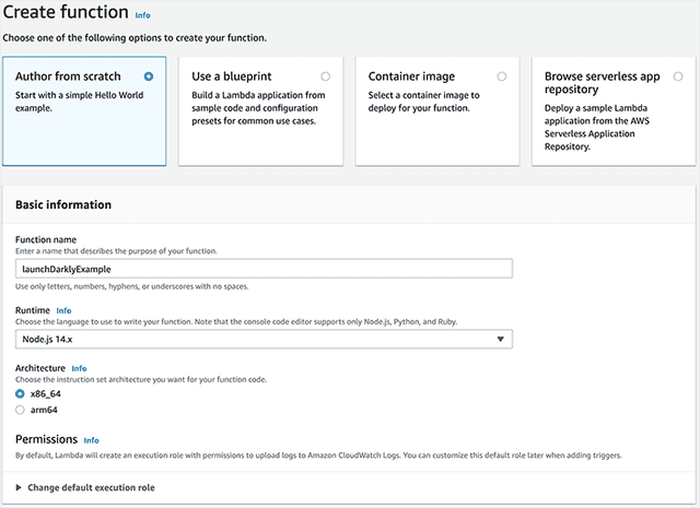 Create a Lambda function from scratch.