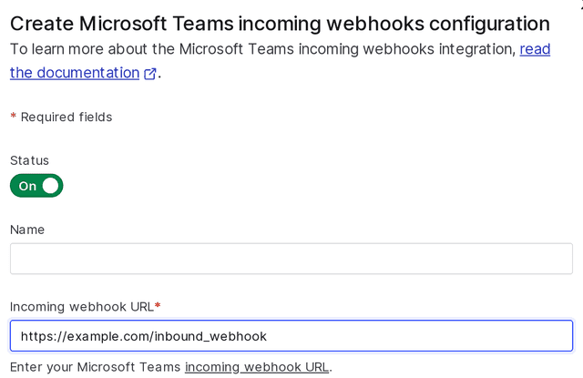 Example integration configuration panel in the LaunchDarkly UI