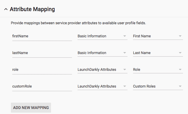 The Attribute Mappings screen.