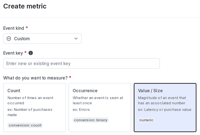 A custom numeric metric.