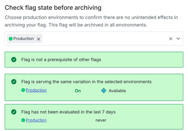 A flag with no dependencies that you can archive.