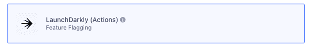 The LaunchDarkly (Actions) listing in the Segment Destination catalog.