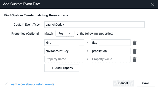 AppDynamics Custom Event Filter